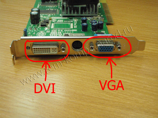 входы DVI and VGA